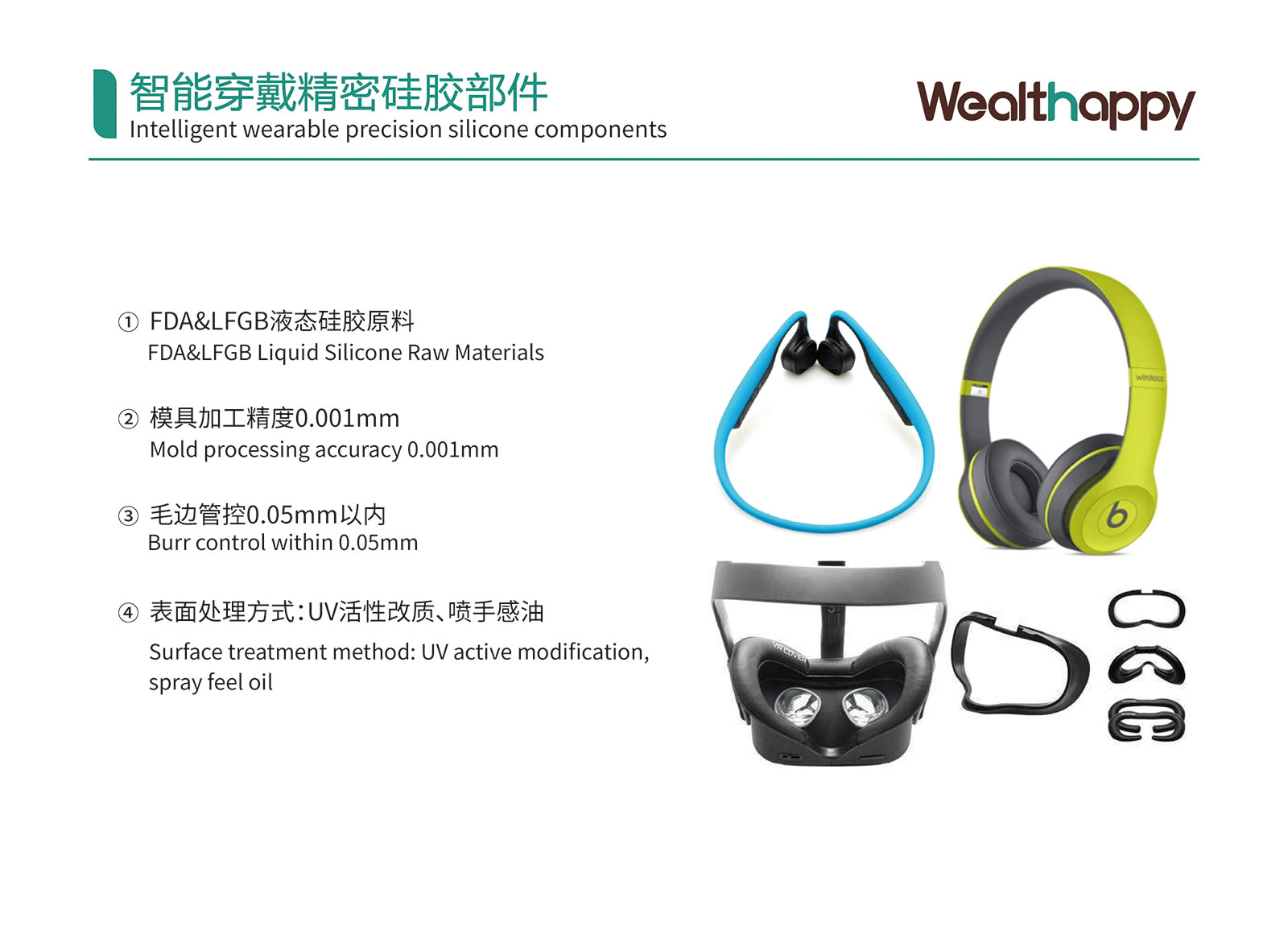 スマートウェアラブル精密シリコーン部品